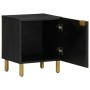 Mesita de noche de madera maciza de mango negra 40x33x46 cm de , Mesitas de noche - Ref: Foro24-4017644, Precio: 52,73 €, Des...