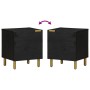 Mesita de noche de madera maciza de mango negra 40x33x46 cm de , Mesitas de noche - Ref: Foro24-4017644, Precio: 52,73 €, Des...