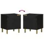 Mesita de noche de madera maciza de mango negra 40x33x46 cm de , Mesitas de noche - Ref: Foro24-4017644, Precio: 52,07 €, Des...