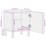 Mesita de noche de madera maciza de mango negra 40x33x46 cm de , Mesitas de noche - Ref: Foro24-4017644, Precio: 52,73 €, Des...