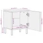 Mesita de noche de madera maciza de mango negra 40x33x46 cm de , Mesitas de noche - Ref: Foro24-4017644, Precio: 52,07 €, Des...