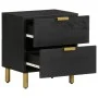 Mesita de noche de madera maciza de mango negra 40x33x46 cm de , Mesitas de noche - Ref: Foro24-4017646, Precio: 70,77 €, Des...