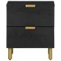 Mesita de noche de madera maciza de mango negra 40x33x46 cm de , Mesitas de noche - Ref: Foro24-4017646, Precio: 70,77 €, Des...