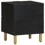 Solid black mango wood bedside table 40x33x46 cm by , Nightstands - Ref: Foro24-4017646, Price: 71,67 €, Discount: %