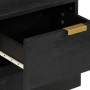Solid black mango wood bedside table 40x33x46 cm by , Nightstands - Ref: Foro24-4017646, Price: 71,67 €, Discount: %