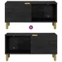 Black plywood coffee table 80x50x40 cm by , Coffee table - Ref: Foro24-4017652, Price: 102,47 €, Discount: %