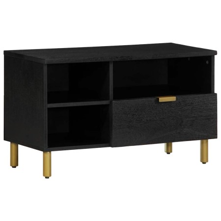 TV-Möbel aus schwarzem Ingenieurholz 80x33x46 cm von , CD- und DVD-Speicher - Ref: Foro24-4017665, Preis: 84,46 €, Rabatt: %