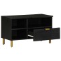 TV-Möbel aus schwarzem Ingenieurholz 80x33x46 cm von , CD- und DVD-Speicher - Ref: Foro24-4017665, Preis: 84,46 €, Rabatt: %