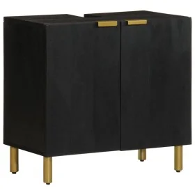 Schwarzer Waschtischunterschrank aus Holzwerkstoff 62x33x58 cm von , Badezimmermöbel - Ref: Foro24-4017667, Preis: 109,01 €, ...