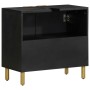Schwarzer Waschtischunterschrank aus Holzwerkstoff 62x33x58 cm von , Badezimmermöbel - Ref: Foro24-4017667, Preis: 110,78 €, ...