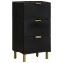 Engineered wood black sideboard 40x33x75 cm by , CD and DVD storage - Ref: Foro24-4017671, Price: 112,05 €, Discount: %