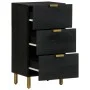 Engineered wood black sideboard 40x33x75 cm by , CD and DVD storage - Ref: Foro24-4017671, Price: 112,05 €, Discount: %