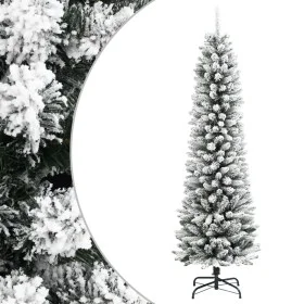 Narrow artificial Christmas tree with PVC and PE snow 210 cm by , Christmas trees - Ref: Foro24-4019688, Price: 88,17 €, Disc...