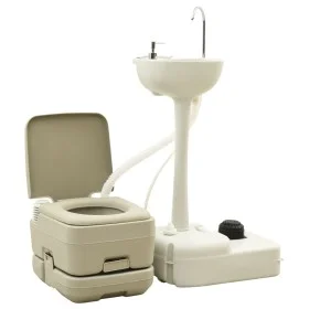 10+10L toilet set and 20L portable camping sink gray by vidaXL, Camping and hiking - Ref: Foro24-93021, Price: 222,01 €, Disc...