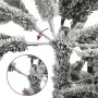 Narrow artificial Christmas tree with PVC and PE snow 210 cm by , Christmas trees - Ref: Foro24-4019688, Price: 88,17 €, Disc...