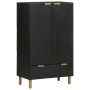 Tall black engineered wood sideboard 60x33x100 cm by , CD and DVD storage - Ref: Foro24-4017678, Price: 133,71 €, Discount: %