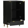 Tall black engineered wood sideboard 60x33x100 cm by , CD and DVD storage - Ref: Foro24-4017678, Price: 132,06 €, Discount: %