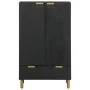 Aparador alto madera de ingeniería negro 60x33x100 cm de , Almacenamiento para CD y DVD - Ref: Foro24-4017678, Precio: 132,02...