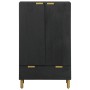 Tall black engineered wood sideboard 60x33x100 cm by , CD and DVD storage - Ref: Foro24-4017678, Price: 133,71 €, Discount: %