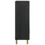 Tall black engineered wood sideboard 60x33x100 cm by , CD and DVD storage - Ref: Foro24-4017678, Price: 133,71 €, Discount: %