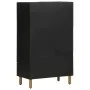 Tall black engineered wood sideboard 60x33x100 cm by , CD and DVD storage - Ref: Foro24-4017678, Price: 132,06 €, Discount: %