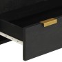 Tall black engineered wood sideboard 60x33x100 cm by , CD and DVD storage - Ref: Foro24-4017678, Price: 133,71 €, Discount: %