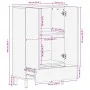 Aparador alto madera de ingeniería negro 60x33x100 cm de , Almacenamiento para CD y DVD - Ref: Foro24-4017678, Precio: 132,02...