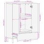 Hoher schwarzer Schrank aus Holzwerkstoff 60x33x100 cm von , CD- und DVD-Speicher - Ref: Foro24-4017678, Preis: 133,71 €, Rab...