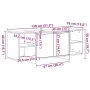 TV-Möbel aus gealtertem Ingenieurholz 130x35x50 cm von , TV-Möbel - Ref: Foro24-856788, Preis: 79,59 €, Rabatt: %