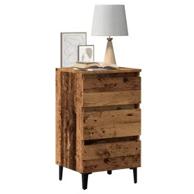 Nachttisch mit Metallbeinen und gealtertem Holz 40x35x69cm von , Nachttische - Ref: Foro24-856424, Preis: 75,90 €, Rabatt: %