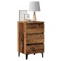 Mesita de noche con patas de metal madera envejecida 40x35x69cm de , Mesitas de noche - Ref: Foro24-856424, Precio: 81,74 €, ...