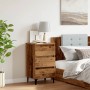 Mesita de noche con patas de metal madera envejecida 40x35x69cm de , Mesitas de noche - Ref: Foro24-856424, Precio: 81,74 €, ...
