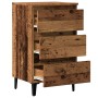Mesita de noche con patas de metal madera envejecida 40x35x69cm de , Mesitas de noche - Ref: Foro24-856424, Precio: 81,74 €, ...