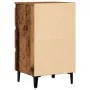 Bedside table with metal legs and aged wood 40x35x69cm by , Nightstands - Ref: Foro24-856424, Price: 80,24 €, Discount: %