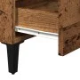 Bedside table with metal legs and aged wood 40x35x69cm by , Nightstands - Ref: Foro24-856424, Price: 80,24 €, Discount: %