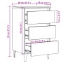 Mesita de noche con patas de metal madera envejecida 40x35x69cm de , Mesitas de noche - Ref: Foro24-856424, Precio: 81,74 €, ...