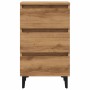 Mesita de noche con patas de metal roble artisian 40x35x69 cm de , Mesitas de noche - Ref: Foro24-856426, Precio: 91,11 €, De...