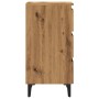 Mesita de noche con patas de metal roble artisian 40x35x69 cm de , Mesitas de noche - Ref: Foro24-856426, Precio: 91,11 €, De...