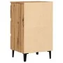 Mesita de noche con patas de metal roble artisian 40x35x69 cm de , Mesitas de noche - Ref: Foro24-856426, Precio: 85,34 €, De...