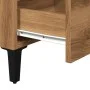 Mesita de noche con patas de metal roble artisian 40x35x69 cm de , Mesitas de noche - Ref: Foro24-856426, Precio: 85,34 €, De...