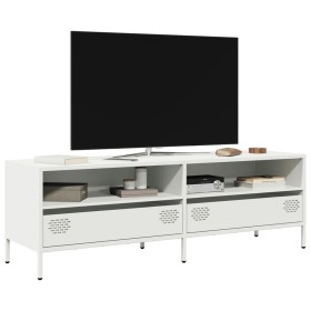TV stand made of cold-rolled white steel 135x39x43.5 cm by , TV Furniture - Ref: Foro24-851339, Price: 134,56 €, Discount: %