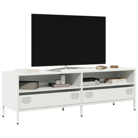 TV-Möbel aus kaltgewalztem weißem Stahl 135x39x43,5 cm von , TV-Möbel - Ref: Foro24-851339, Preis: 134,56 €, Rabatt: %