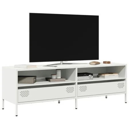 TV stand made of cold-rolled white steel 135x39x43.5 cm by , TV Furniture - Ref: Foro24-851339, Price: 132,83 €, Discount: %