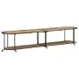Solid rough mango wood TV stand 200x42x40 cm by , CD and DVD storage - Ref: Foro24-4013494, Price: 131,27 €, Discount: %