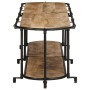 Solid rough mango wood TV stand 200x42x40 cm by , CD and DVD storage - Ref: Foro24-4013494, Price: 112,58 €, Discount: %