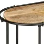 Solid rough mango wood TV stand 200x42x40 cm by , CD and DVD storage - Ref: Foro24-4013494, Price: 131,27 €, Discount: %