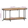 Solid acacia wood TV stand 100x42x40 cm by , CD and DVD storage - Ref: Foro24-4013489, Price: 78,81 €, Discount: %