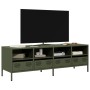 TV-Möbel aus kaltgewalztem Stahl in Olivgrün, 135x39x43,5 cm. von , TV-Möbel - Ref: Foro24-851332, Preis: 159,96 €, Rabatt: %