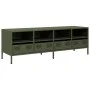 TV-Möbel aus kaltgewalztem Stahl in Olivgrün, 135x39x43,5 cm. von , TV-Möbel - Ref: Foro24-851332, Preis: 157,93 €, Rabatt: %