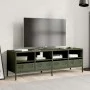 TV-Möbel aus kaltgewalztem Stahl in Olivgrün, 135x39x43,5 cm. von , TV-Möbel - Ref: Foro24-851332, Preis: 157,93 €, Rabatt: %